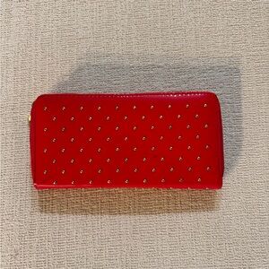 Red Studded Women's Clutch